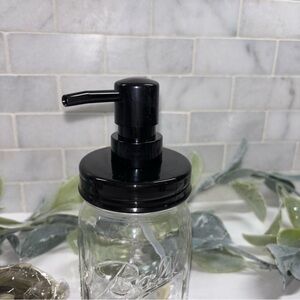 Mason Jar Soap Dispenser - Black Lid
